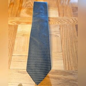 Massimo Bizzocchi Classic Black and Silver Men's Silk Tie